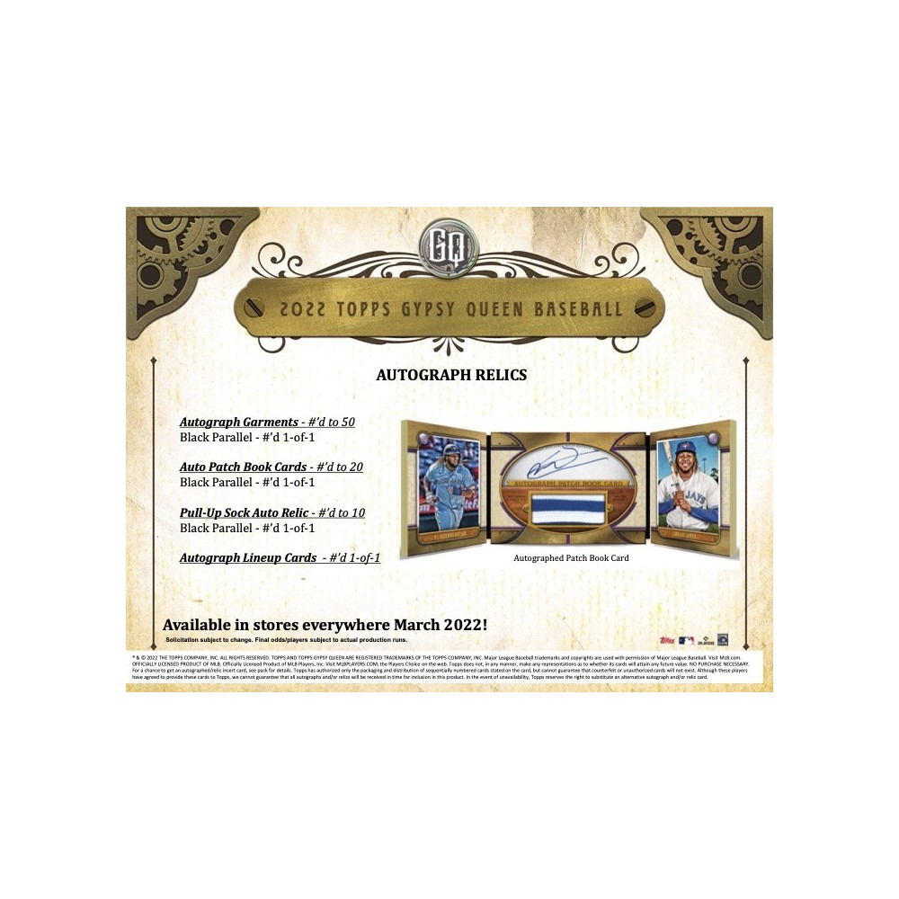 2022 TOPPS GYPSY QUEEN outlet BASEBALL RETAIL BOX FACTORY SEALED 24 Packs