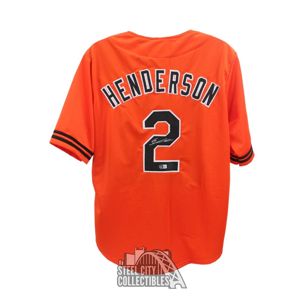 Gunnar Henderson Autographed Baltimore Custom Orange Baseball