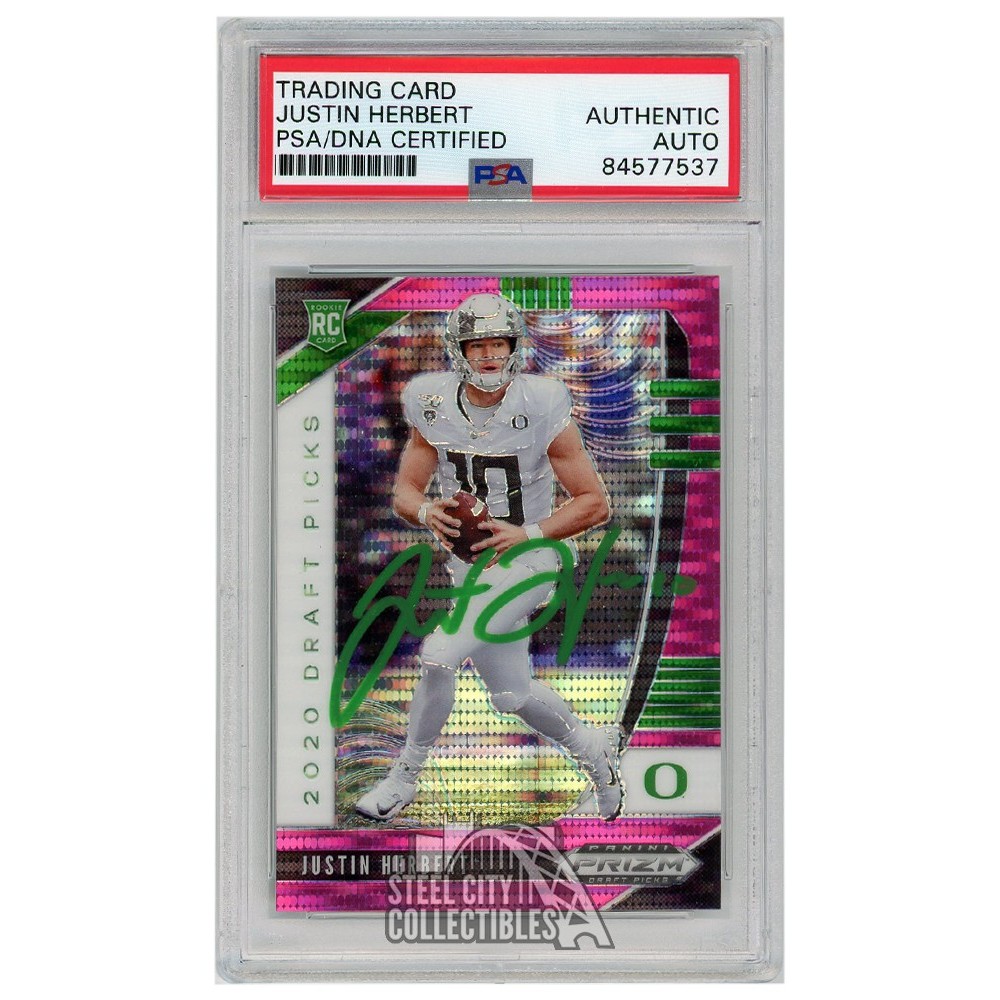 Justin Herbert 2020 Panini Prizm Draft Picks #102 RC (PSA 10