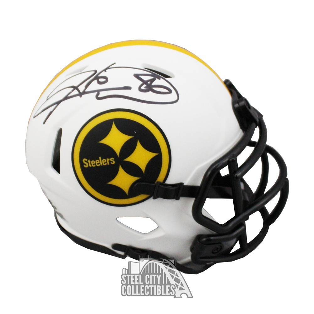 Hines Ward Autographed Pittsburgh 4 Inscriptions Eclipse Full Size Speed  Replica Football Helmet - BAS