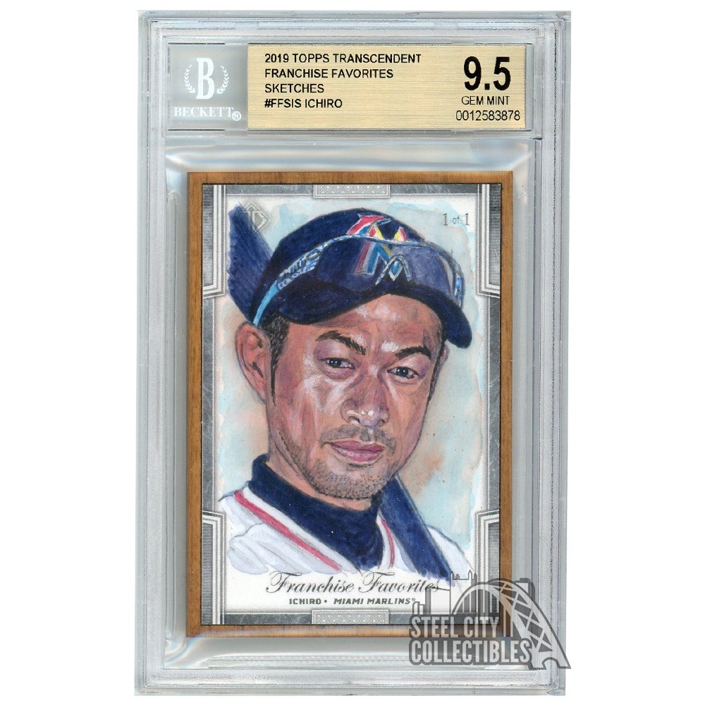 Ichiro 2019 Topps Transcendent Franchise Favorites Sketch Card #FFS-IS 1/1  BGS 9.5 | Steel City Collectibles