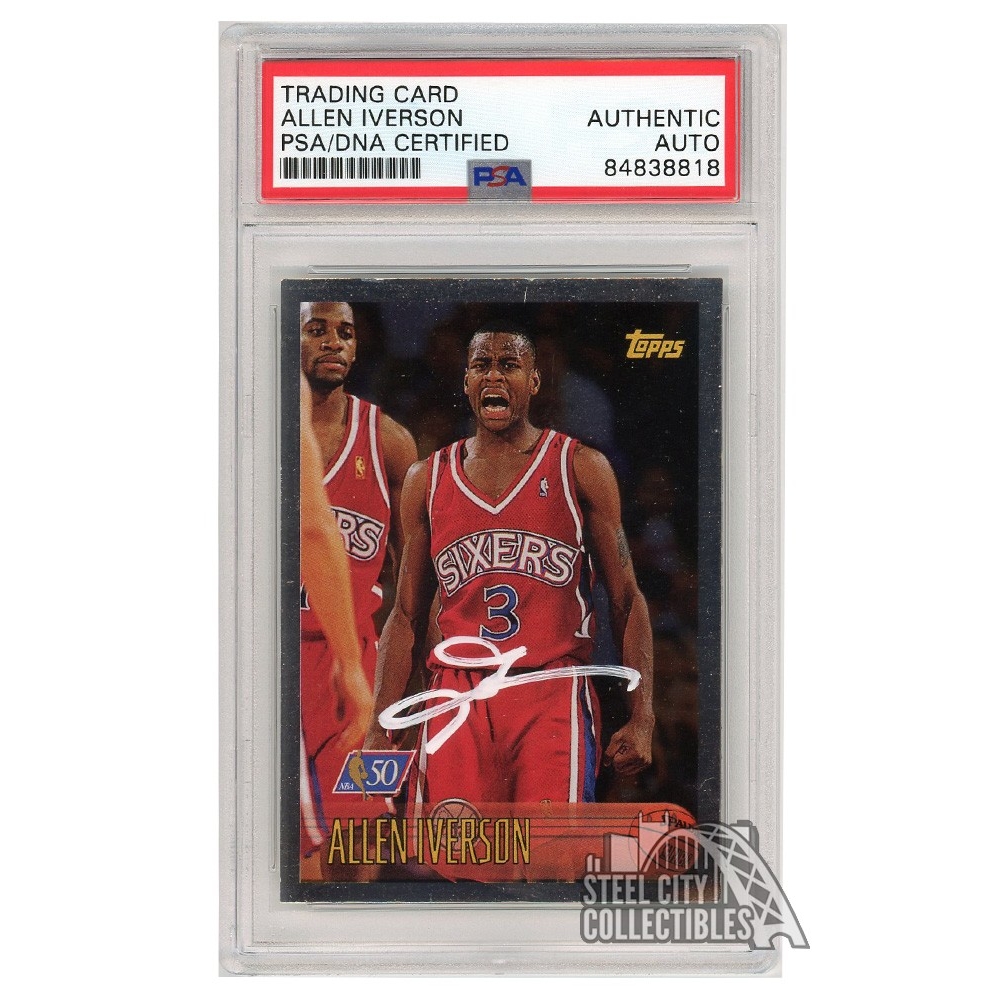 Allen Iverson 1996-97 Topps 50th Anniversary Autograph RC Card ...