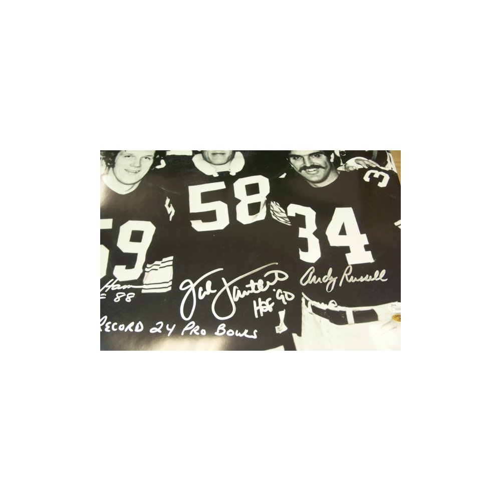 Autographed Jack Lambert , Jack Ham & Andy Russell Pittsburgh Steelers  16x20 photo