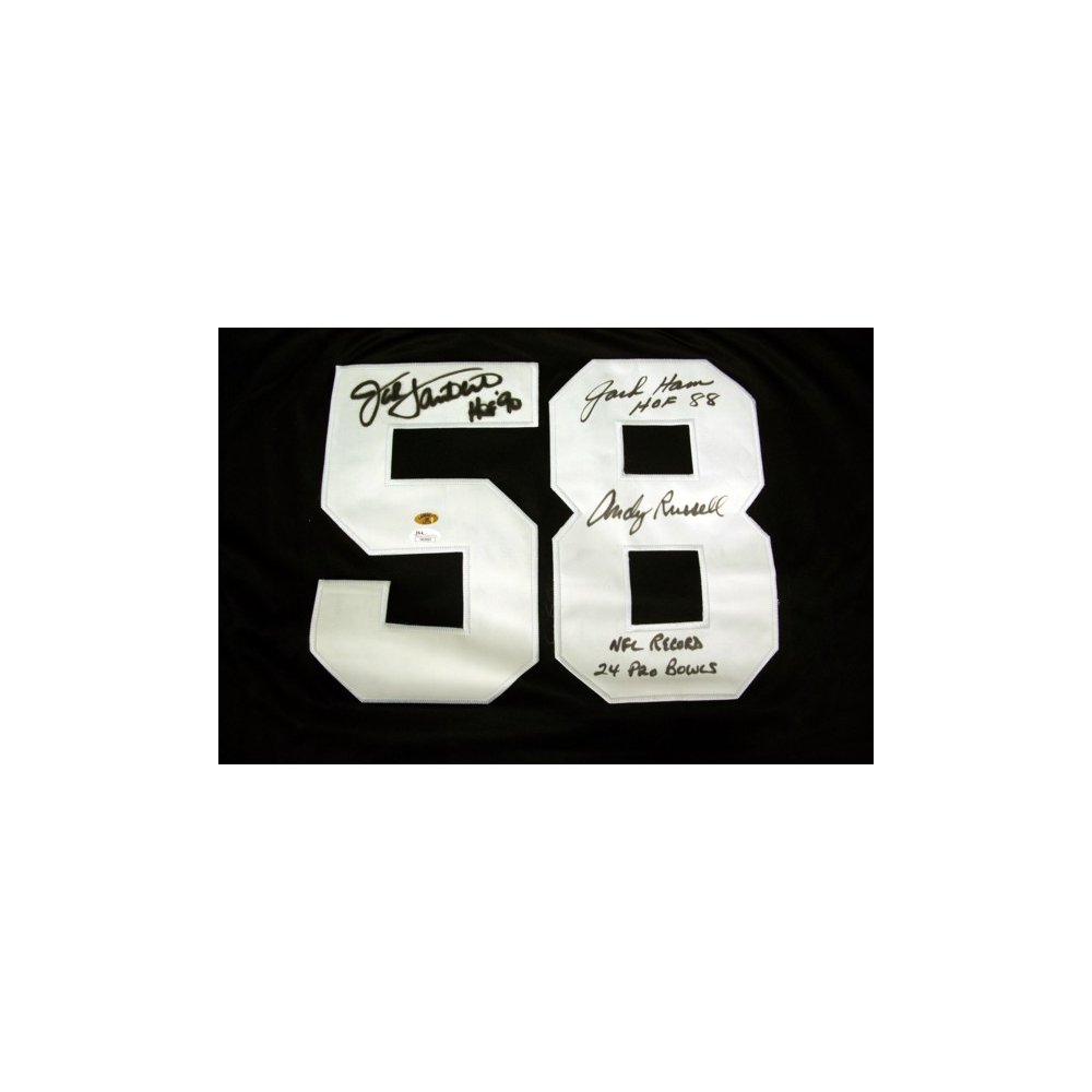 Autographed/Signed Jack Ham HOF 88 Pittsburgh White Football Jersey JSA COA