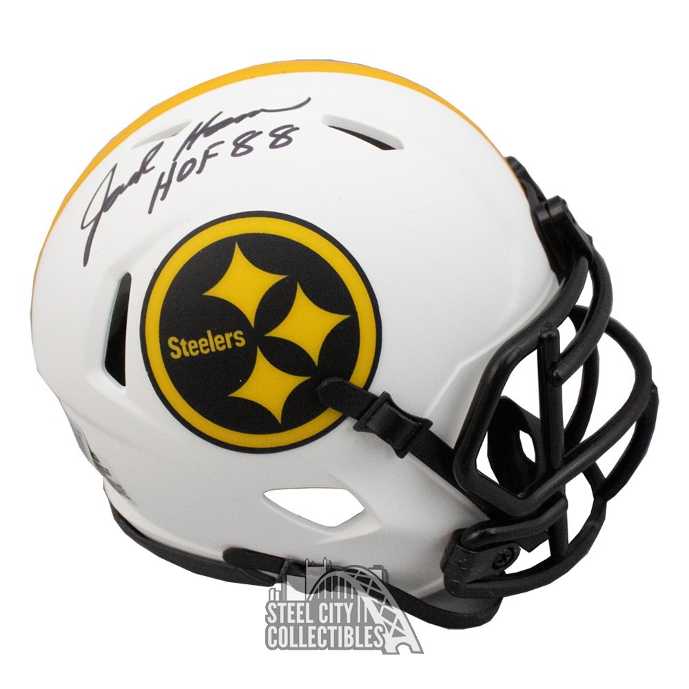 Jack Ham Signed Pittsburgh Steelers Flash Mini Helmet with HOF 88