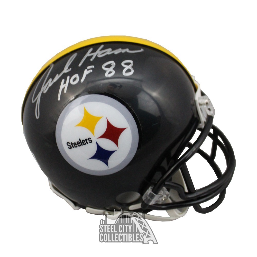 Jack Ham Signed Pittsburgh Steelers Flash Mini Helmet with HOF 88