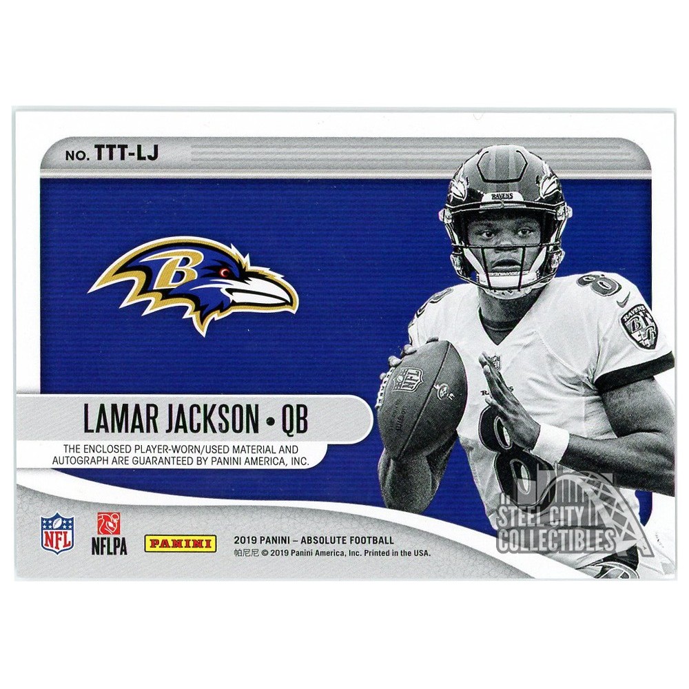 2019 hotsell Lamar Jackson uniform ptch card