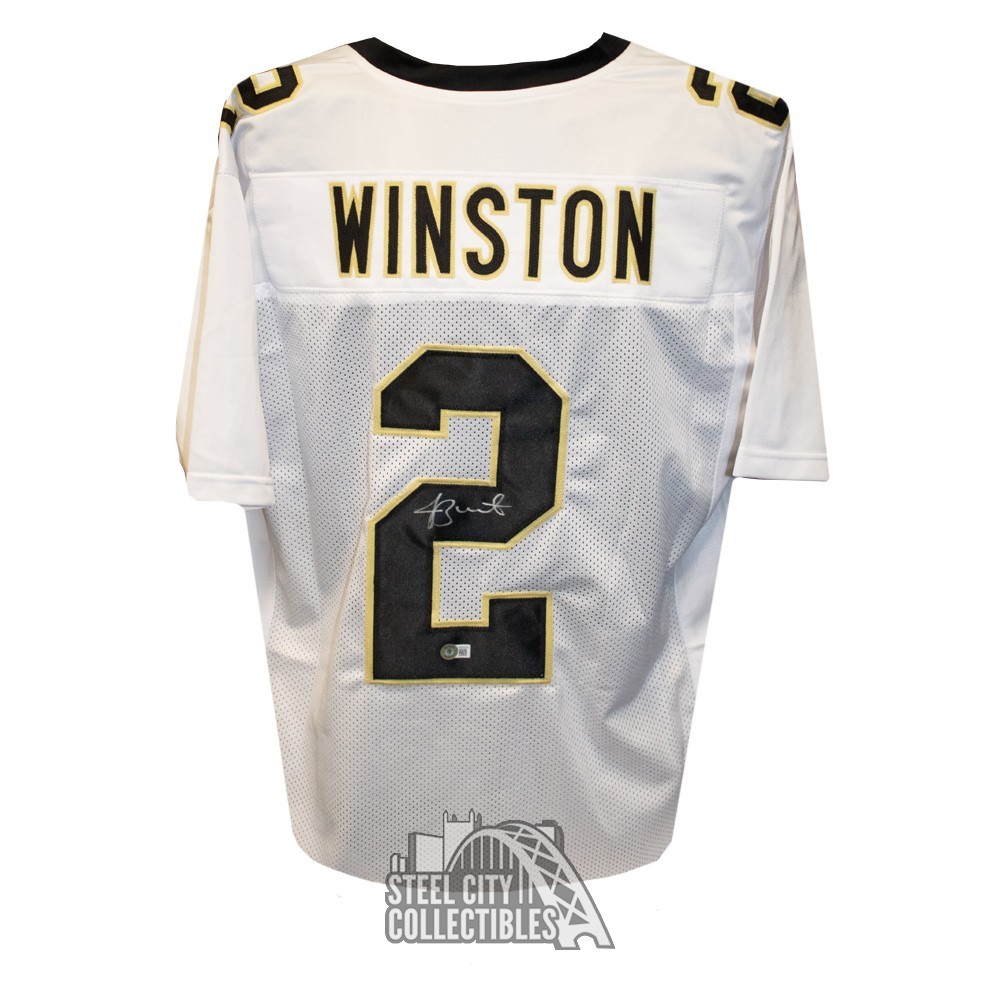 Jameis Winston Autographed New Orleans Custom White Football Jersey - BAS