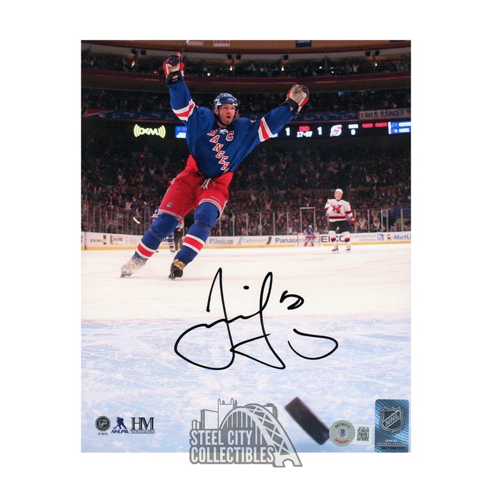 Jaromir Jagr Autographed New York 8x10 Hockey Photo - BAS (Black Ink ...