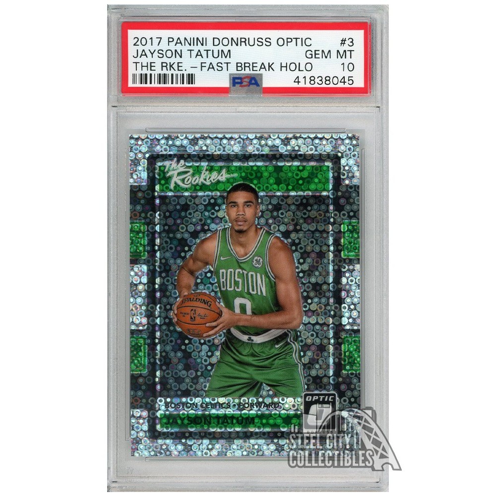 Jayson Tatum 2019 Panini selling Donruss Optic PSA 10 Rated Rookie