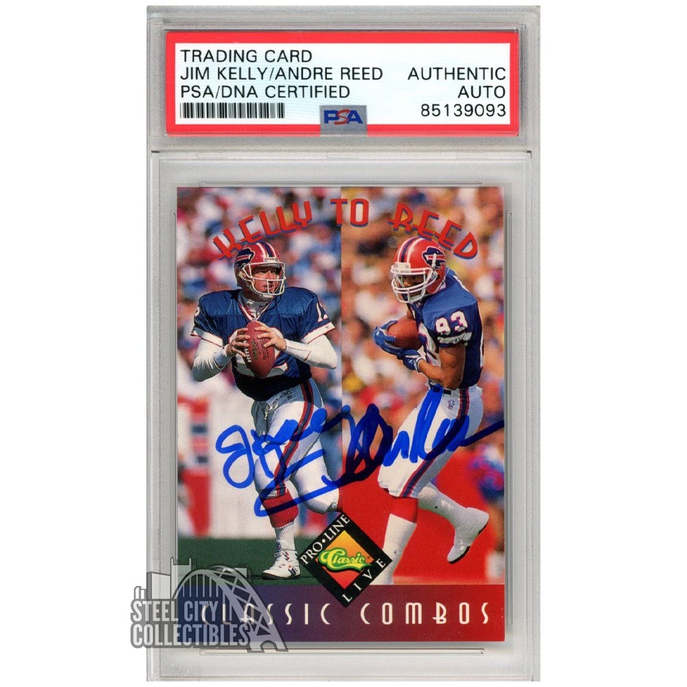 Jim Kelly Andre Reed 1994 Pro Line Classic Autograph Football Card