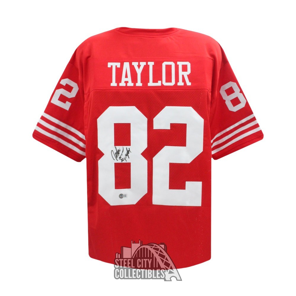 Men's Mitchell & Ness John Taylor Scarlet San Francisco 49ers 1990 Legacy Replica Jersey