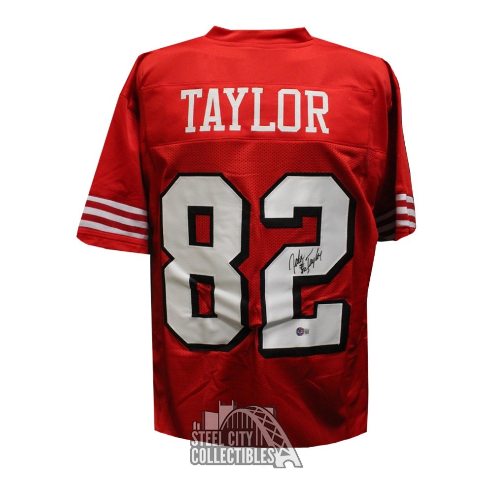 John Taylor Autographed San Francisco Custom Black Football Jersey - BAS