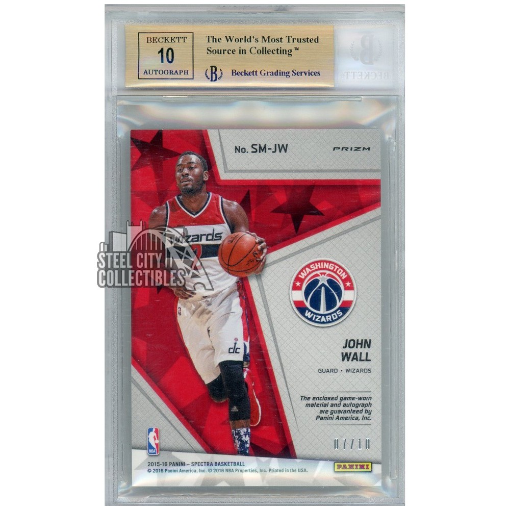 2015-16 Panini National Treasures John Wall Game Worn outlets Jersey Auto /99 Wizards