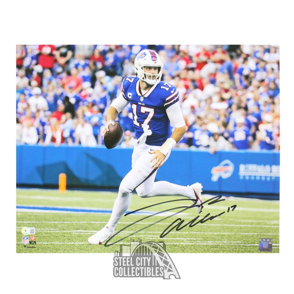 Josh Allen Autographed Buffalo Flat White Mini Football Helmet