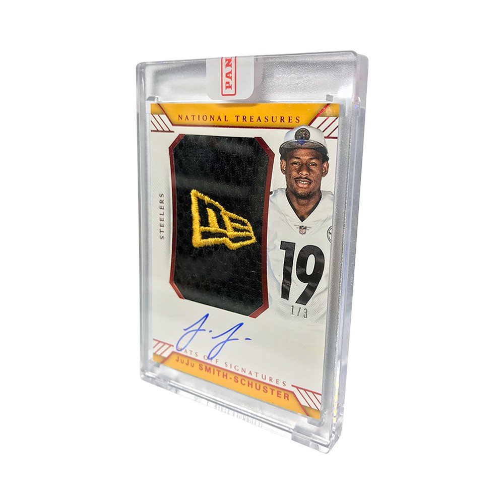 : 2019 Panini National Treasures Juju Smith-Schuster Game Worn  Jersey Patch Card #'d /25 : Arte Coleccionable y Bellas Artes