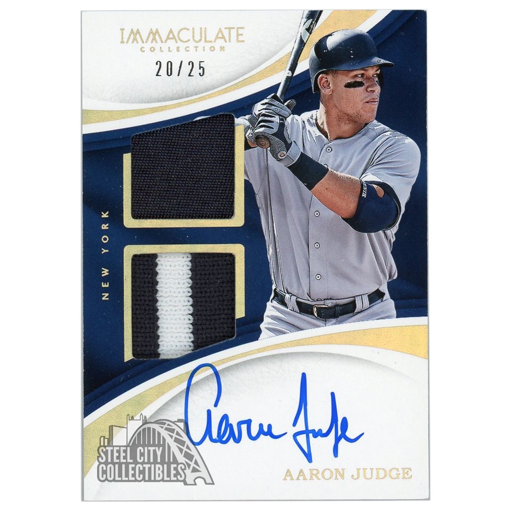 Aaron Judge 2017 Panini Immaculate Dual Patch Autograph Rookie Card 20/25
