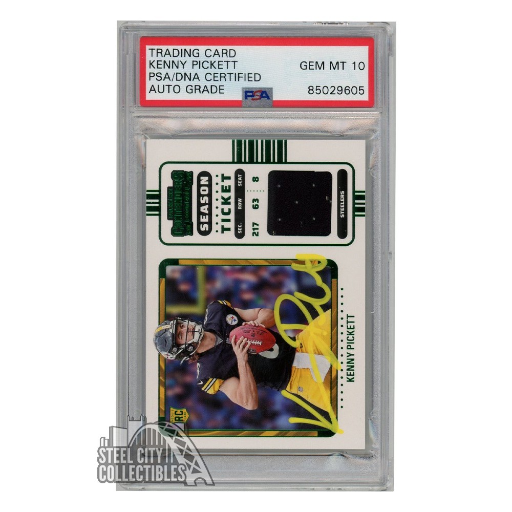 Kenny Pickett 2022 Panini Contenders Green Season Ticket Autograph ...