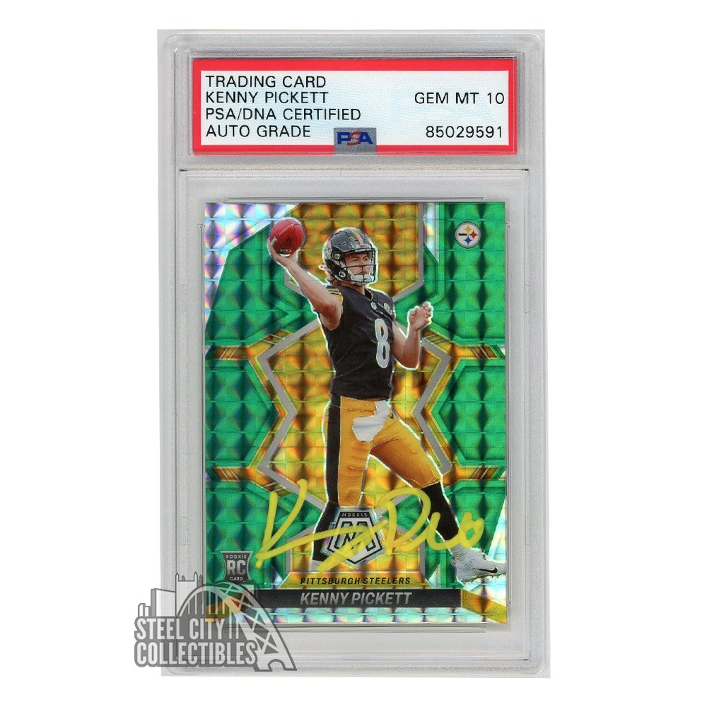 Kenny Pickett 2022 Panini Mosaic Green Autograph Rookie Card #301 PSA ...