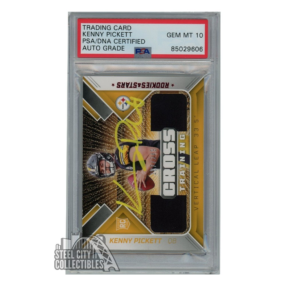 Kenny Pickett 2022 Panini Rookies and Stars Autograph Jersey Card 137/249  #CT-KP PSA/DNA 10 (Yellow)