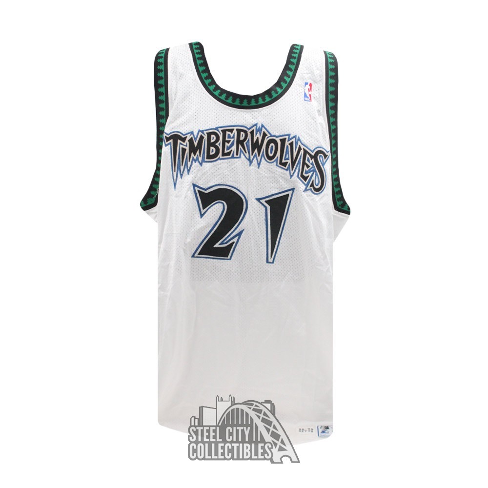 1998-1999 Kevin Garnett Game used Minnesota Basketball Jersey - Timberwolves Loa