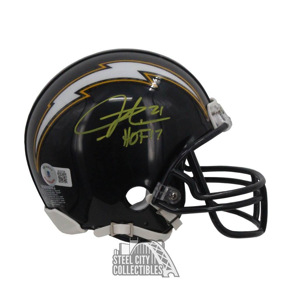 LaDainian Tomlinson Autographed Chargers HOF 17 Mini Football Helmet - BAS