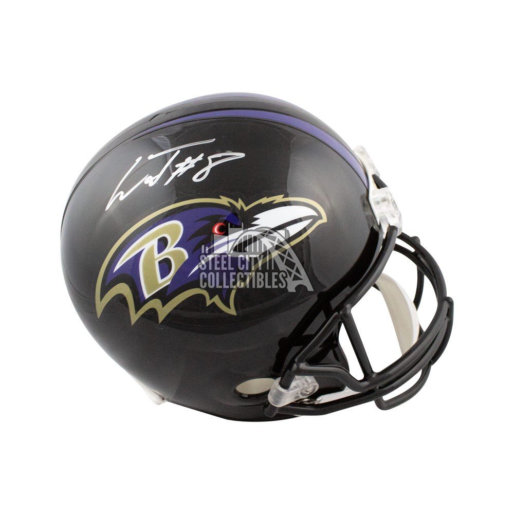 Lamar Jackson Autographed Baltimore Ravens Full-Size Football Helmet - JSA  COA