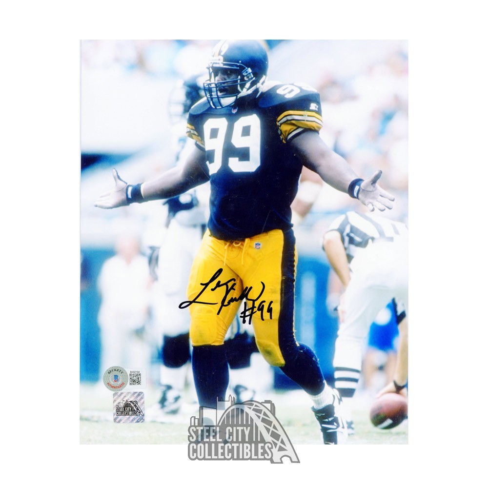 Signed #99 Pittsburgh Steelers LEVON KIRKLAND Photo, Authentic, Very Nice