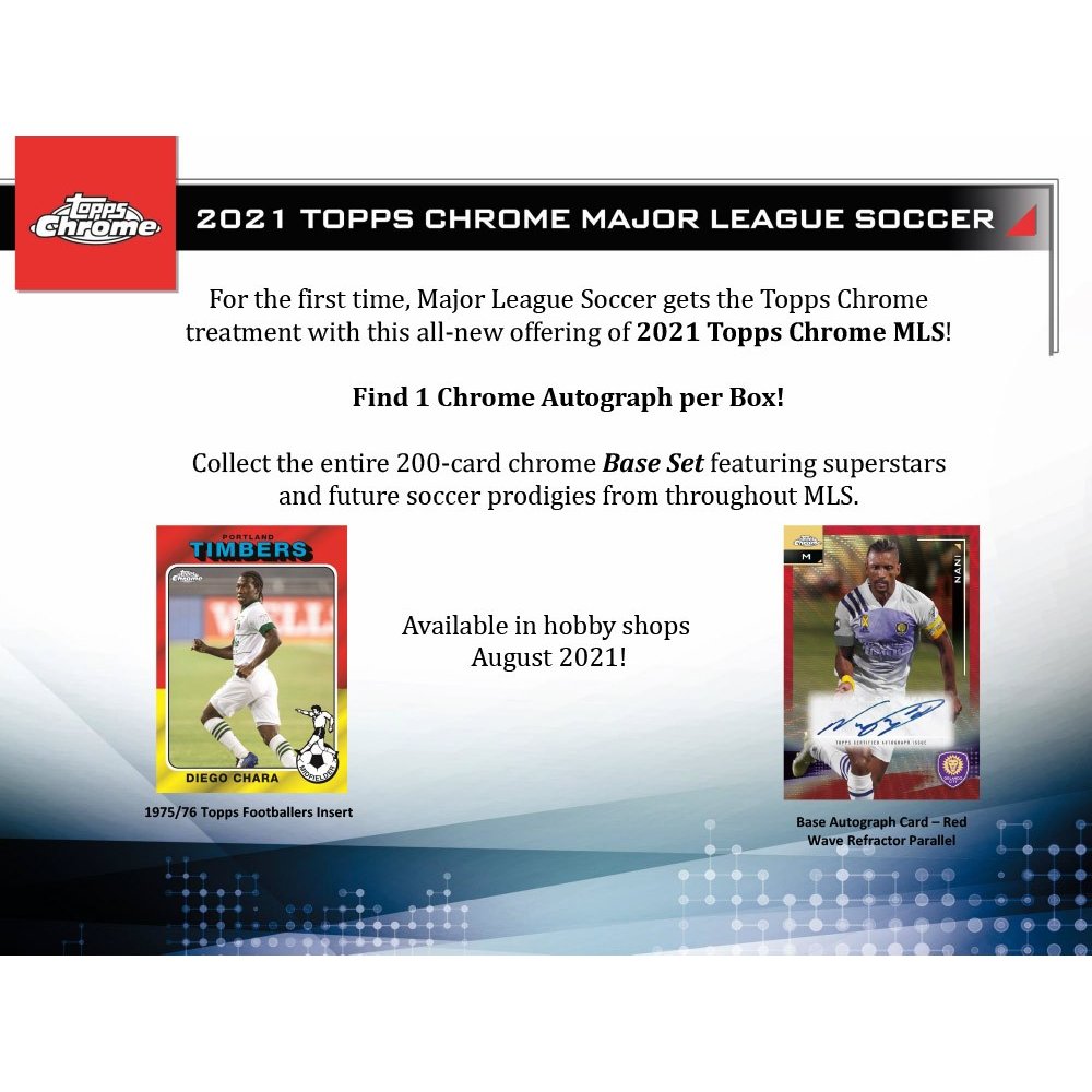 2021 Topps MLS Chrome Soccer Hobby Box Steel City Collectibles