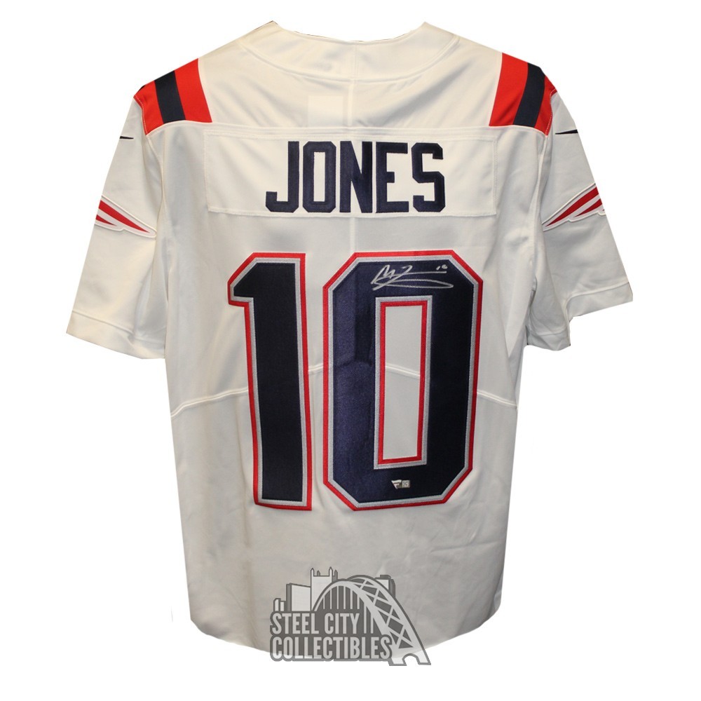 Mac Jones Autographed New England Patriots Nike White Football Jersey -  Fanatics