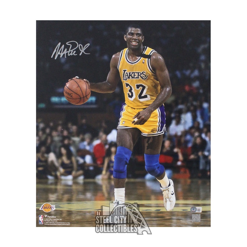 Magic Johnson Los Angeles Lakers Autographed Mitchell & Ness