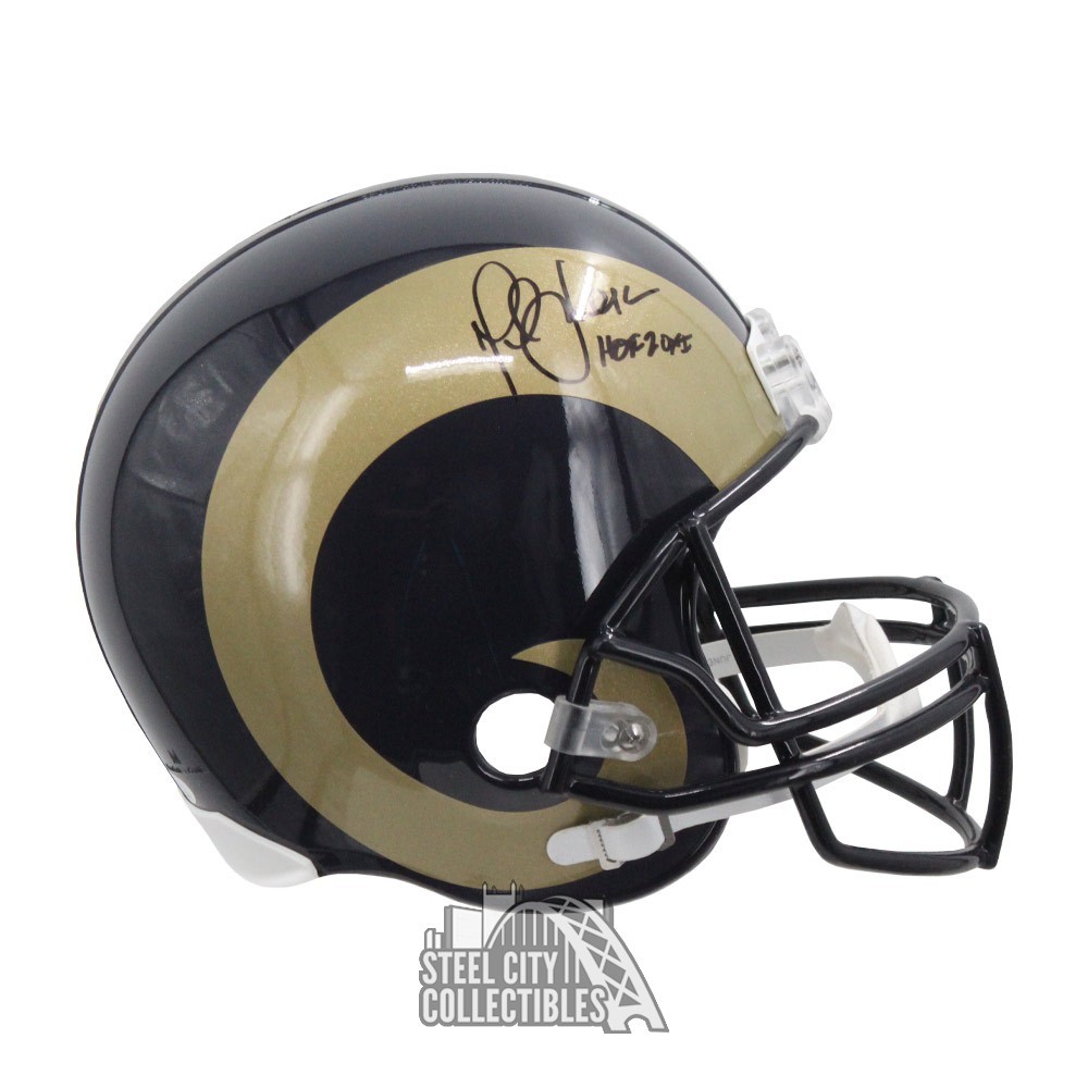 Marshall faulk hot sale autographed helmet