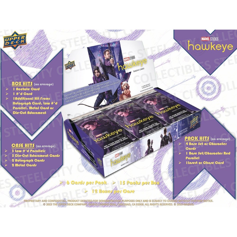2023 Upper Deck Marvel Studios Hawkeye Hobby 12-Box Case