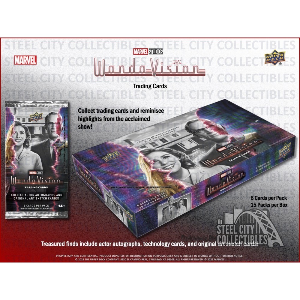 2022 Upper Deck Marvel Wandavision Hobby 12-Box Case | Steel City 