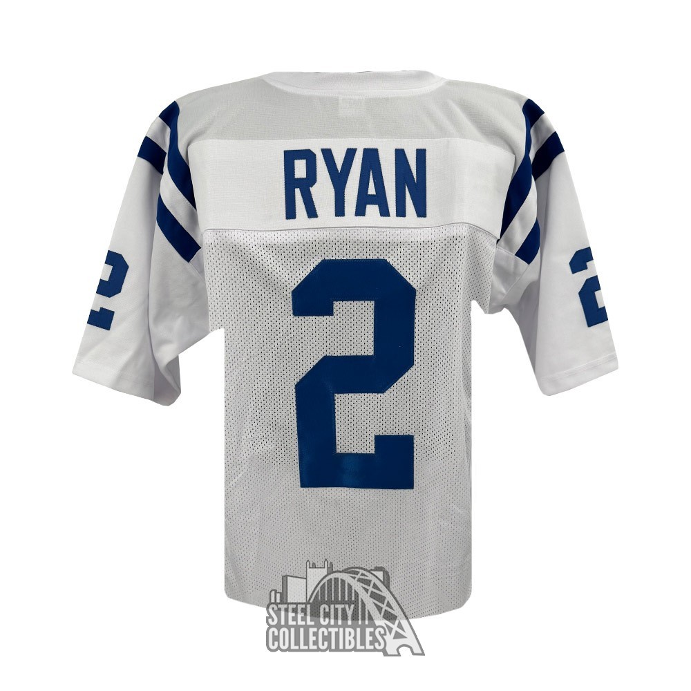 Matt Ryan Unsigned Indianapolis Custom White Football Jersey | Steel ...