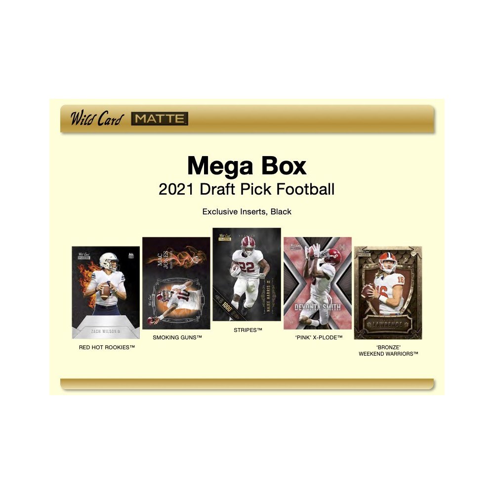 : Wild Card Football 2021 Wild Card Matte Football Mega 2-Box Lot  : Sports & Outdoors