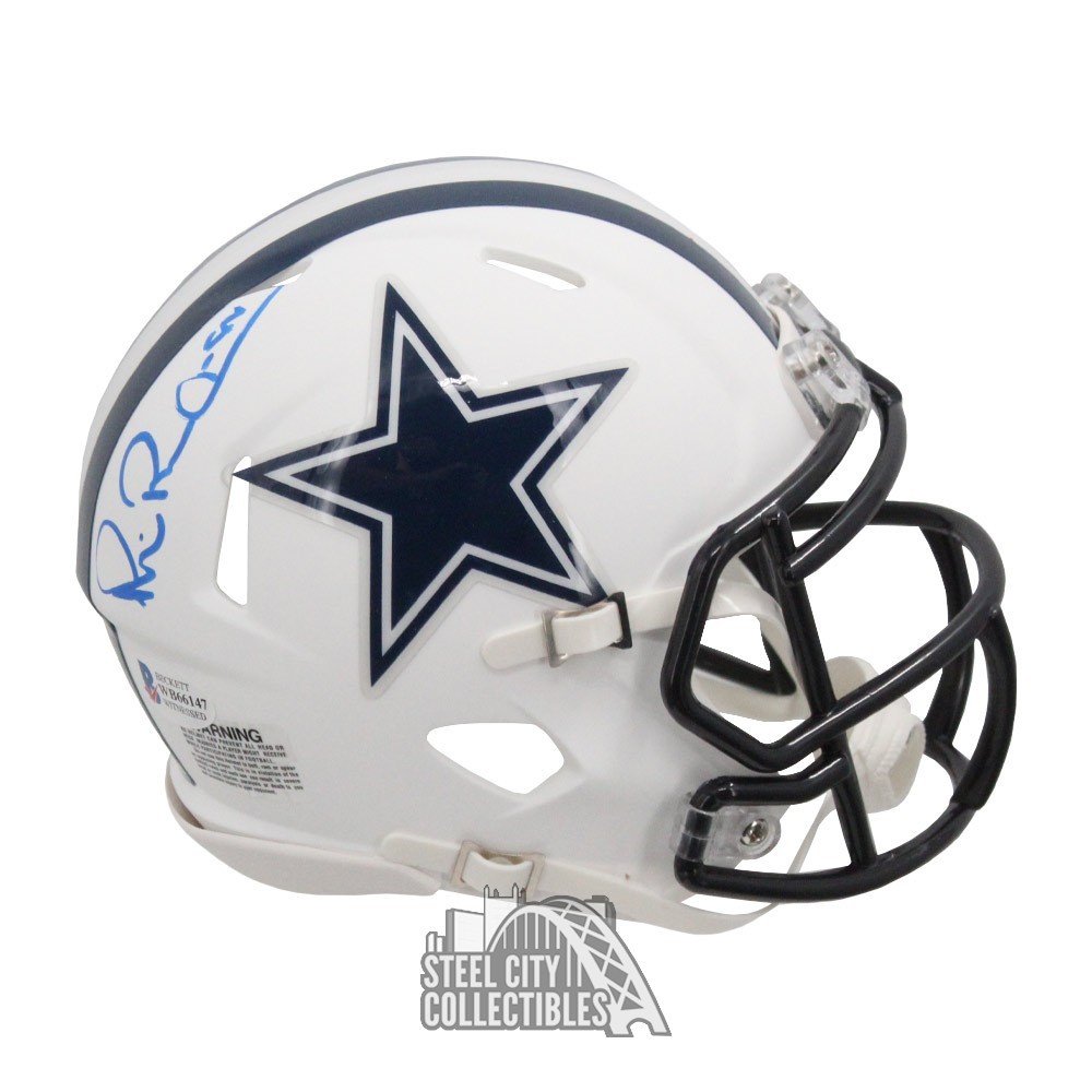 Michael Irvin Autographed Dallas Flat White Mini Football Helmet - BAS