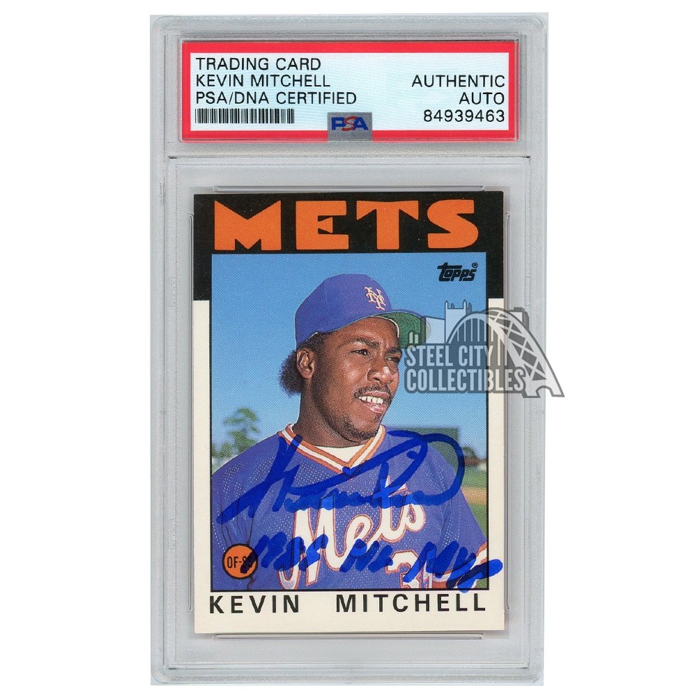 Kevin Mitchell Signed 1988 Fleer Giants Baseball Card #92 MVP 1989