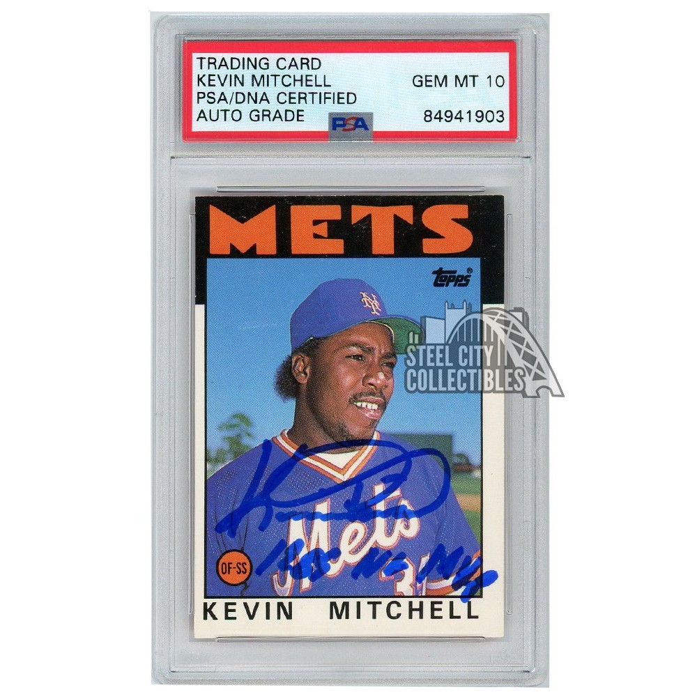 Kevin Mitchell 1986 Topps Traded 1989 NL MVP Autograph RC Card