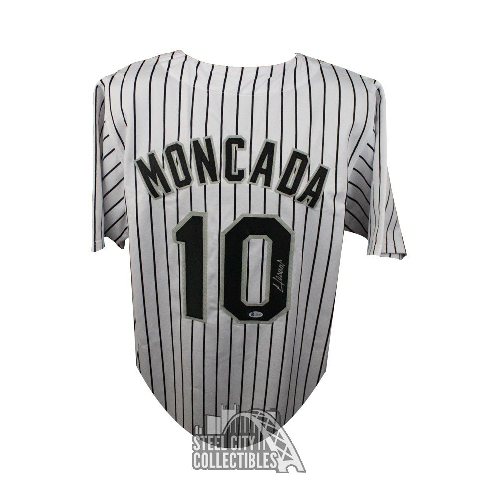 Yoan Moncada Autographed Chicago Custom White Baseball Jersey
