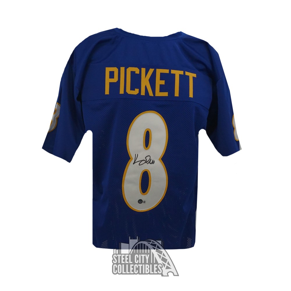 Kenny Pickett Autographed Pittsburgh Custom Blue Football Jersey-bas 