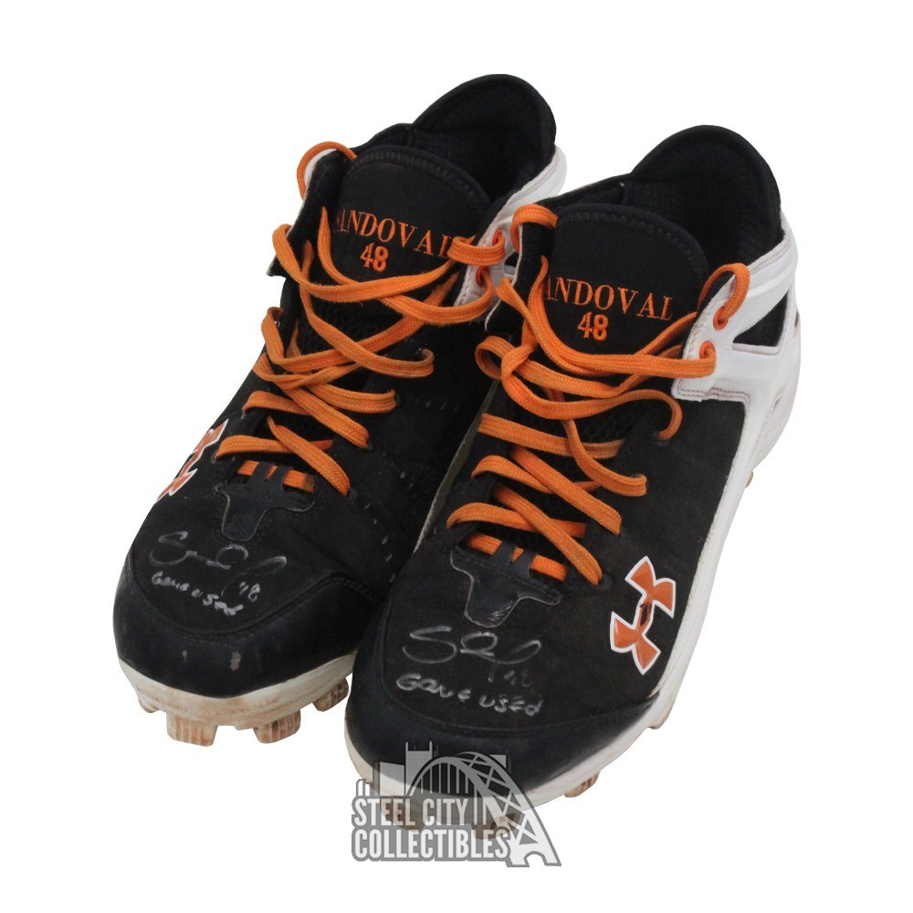 Pablo Sandoval Autographed Signed Game Used Baseball Cleats - PSA/DNA