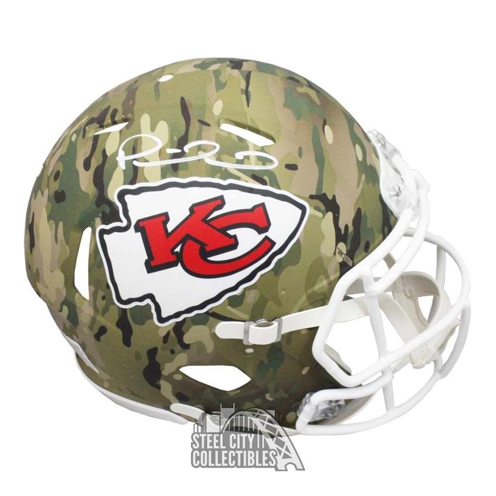 Patrick Mahomes Autographed Kansas City Camo Full Size Authentic Football  Helmet - BAS