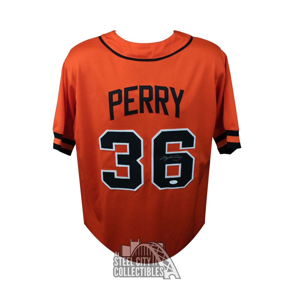Gaylord Perry Autographed San Francisco Custom Orange Baseball Jersey - JSA  COA