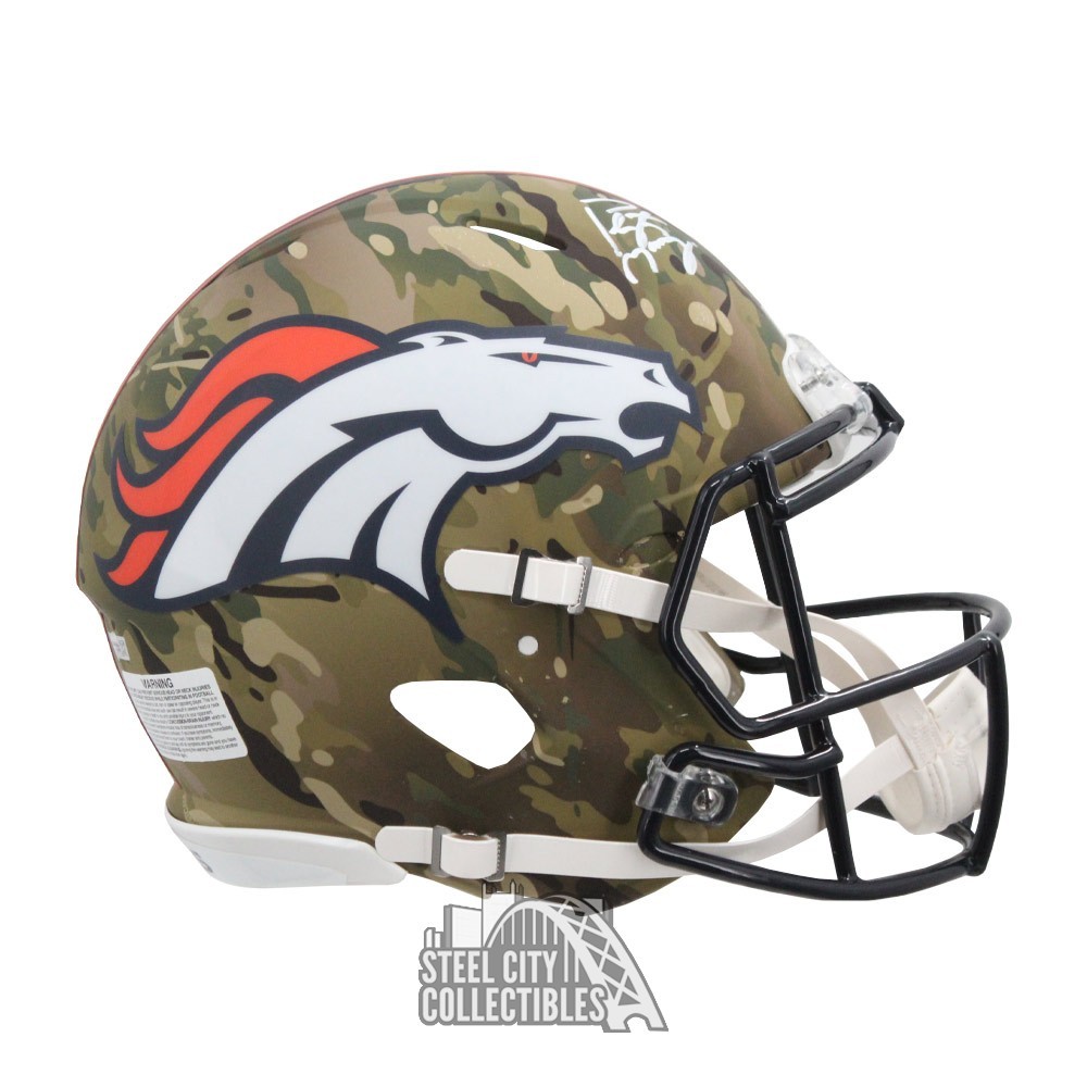 Peyton Manning Autographed Denver Camo Authentic Full Size Helmet -  Fanatics