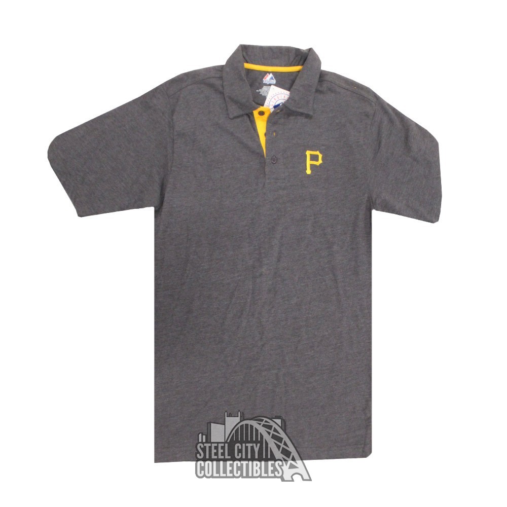Pittsburgh Pirates Gray Majestic Polo Shirt