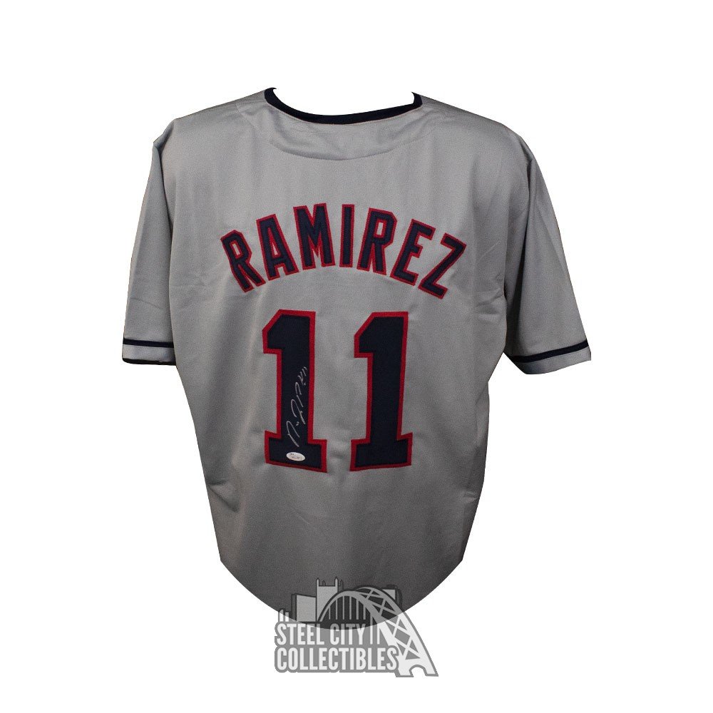 Jose Ramirez Autographed Cleveland Indians Custom The Tribe Gray Baseball  Jersey - JSA COA