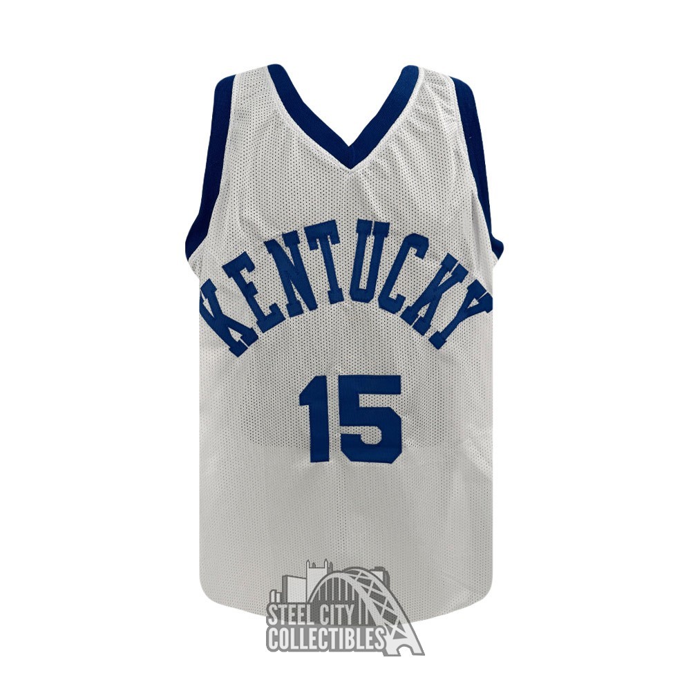 Reed Sheppard Autographed Kentucky Custom White Basketball Jersey PSA DNA Steel City Collectibles