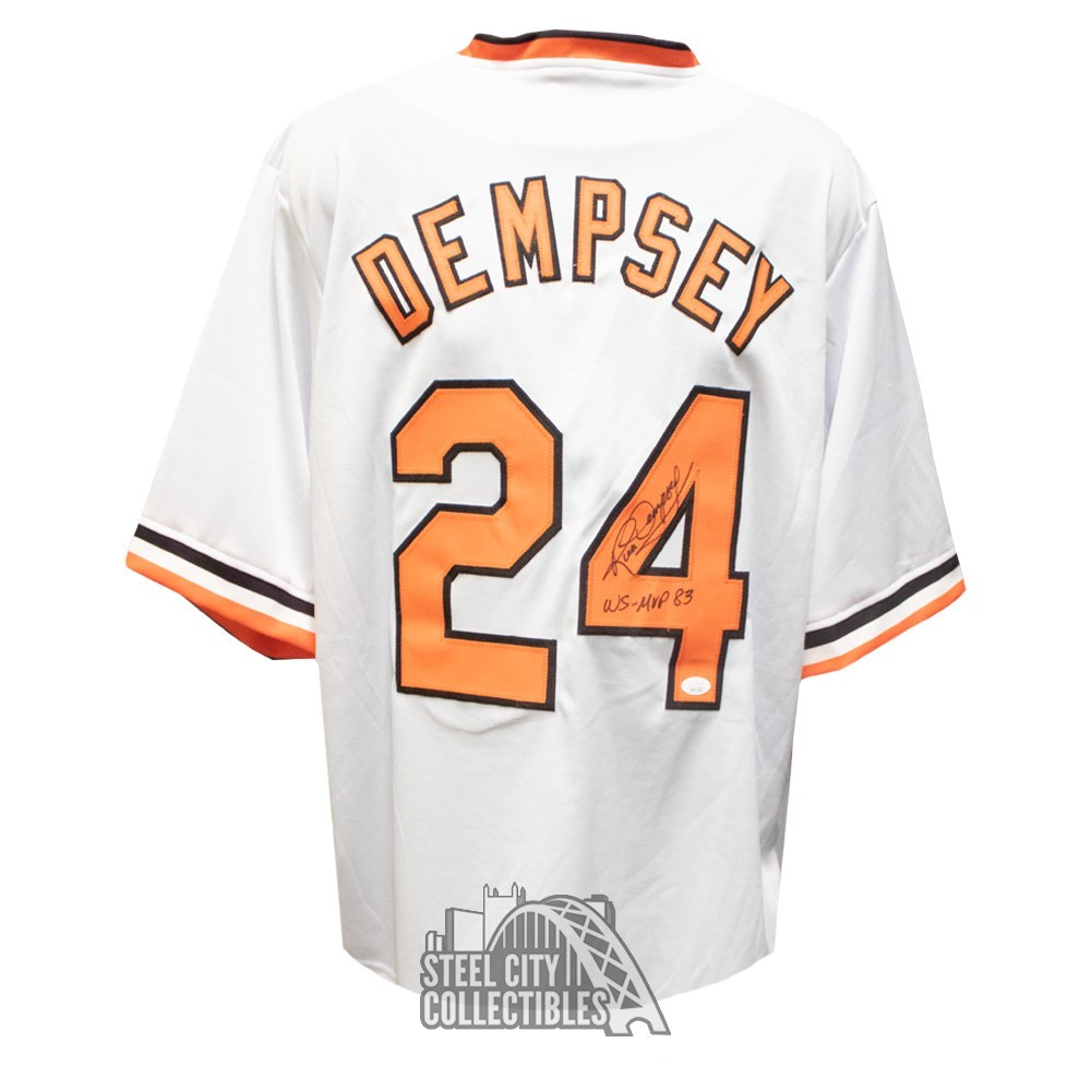 Rick Dempsey Autographed Baltimore Custom White Baseball Jersey - JSA (WS  MVP 83)