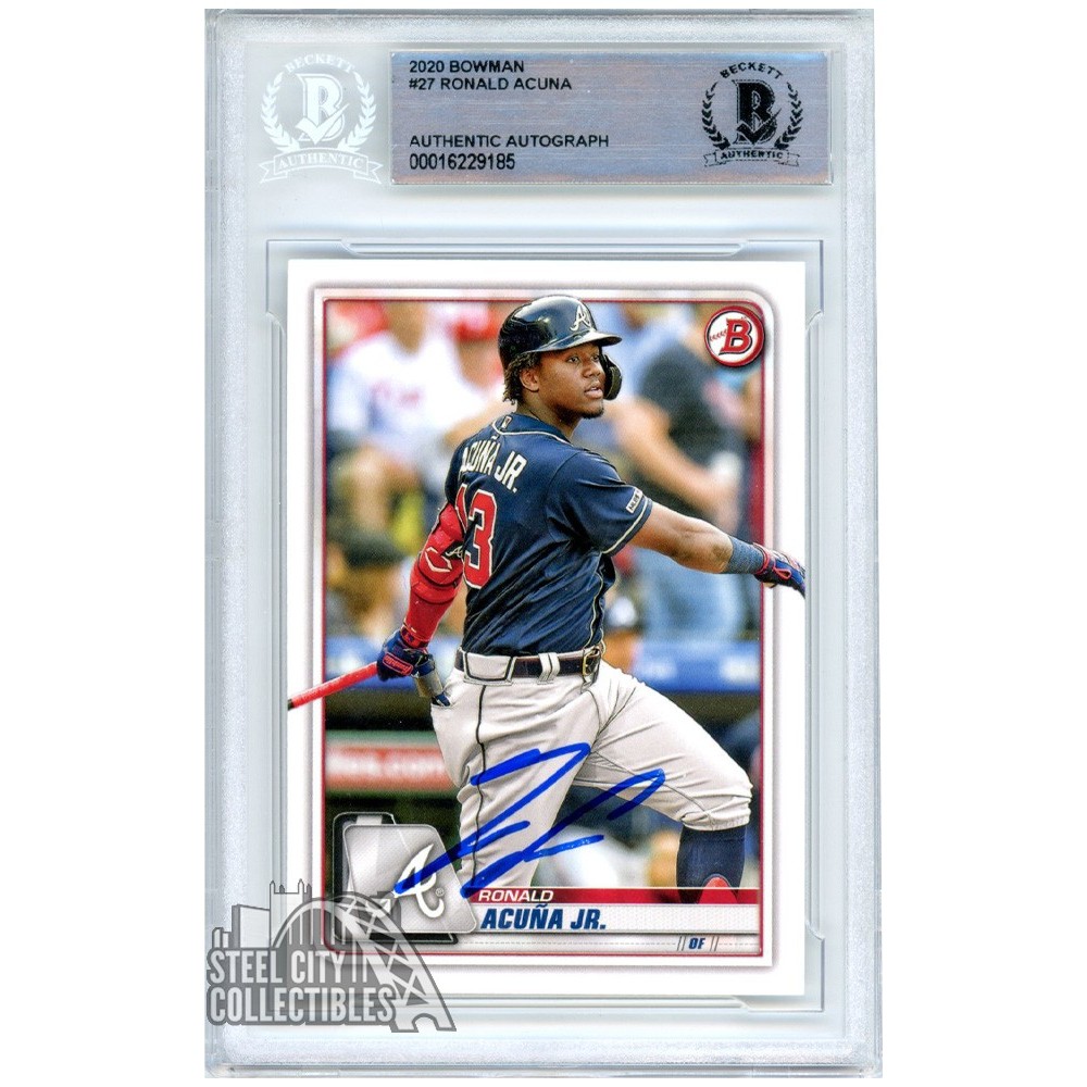 2020 Topps Chrome Ronald Acuna Jr Prizm Refractor 112 PSA 9 Mint